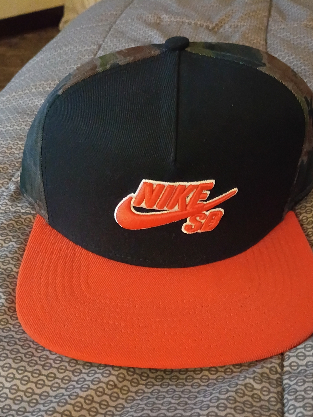 Nike SB Black & Orange Snapback Hat